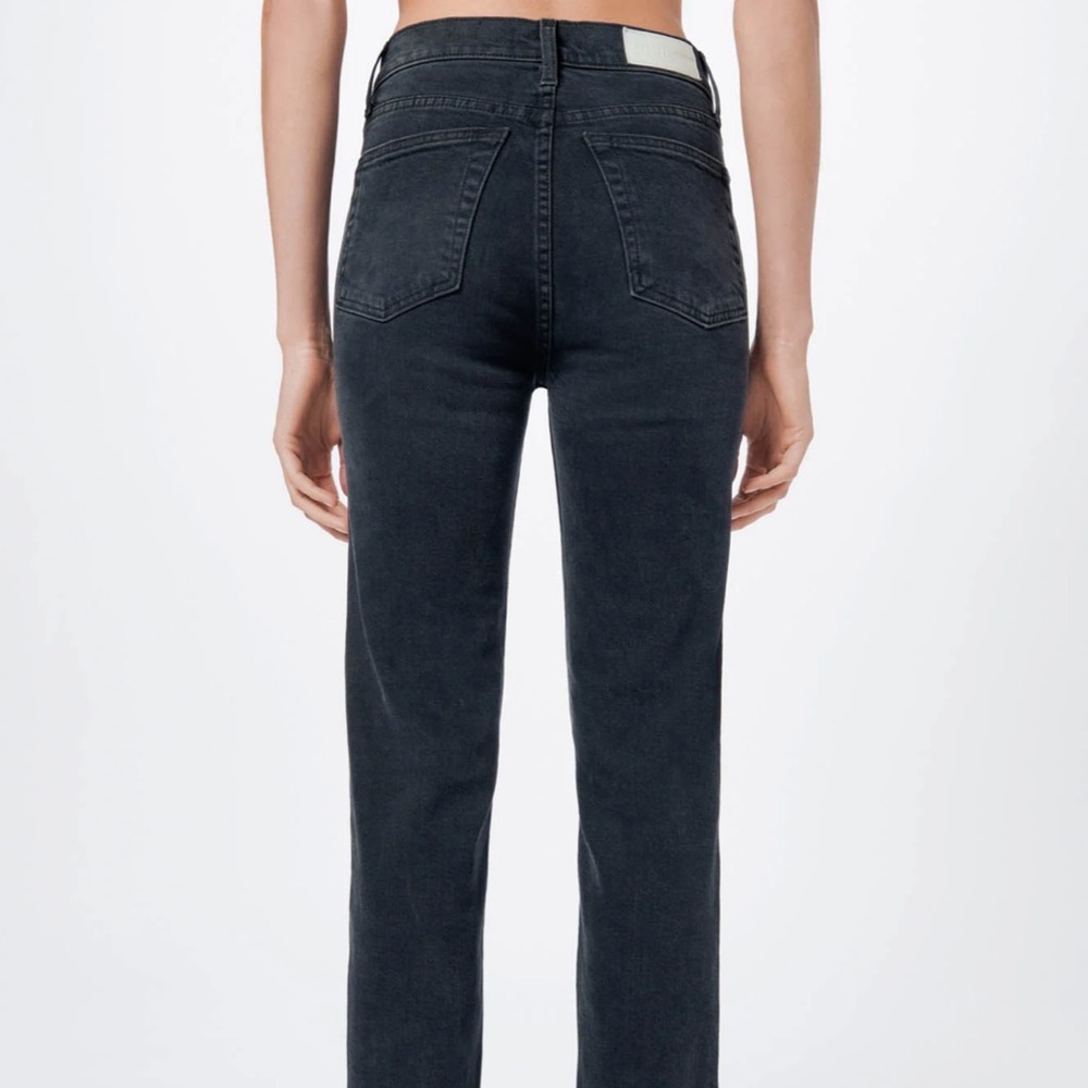 Re/Done Women's Straight Leg Jeans in Black - Picture 3 of 15